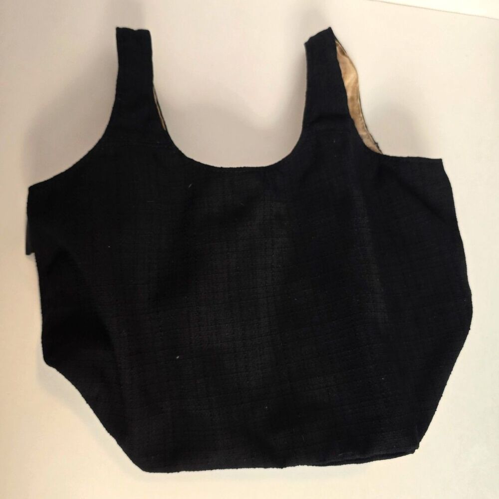 GIORGIO ARMANI Parfums Black Tote Bag Minimalist Lightweight Scoop Handle